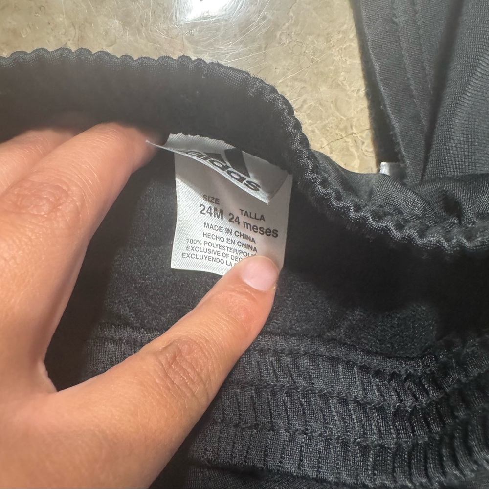 Adidas Black and Bright Yellow Kids' Tracksuit - Picture 5 of 5